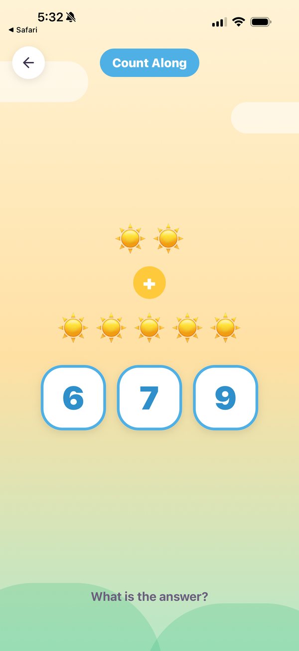 Count Along game screen
